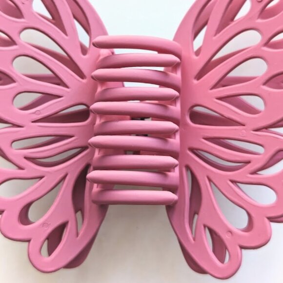 Sunday State Black and Pink Large Butterfly Clips - Picture 6 of 11